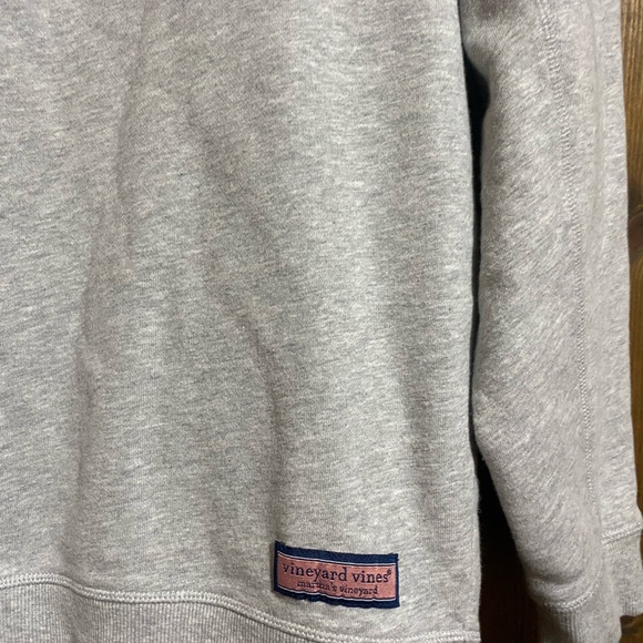 Vineyard Vines Grey Quarter Zip Pull Over, size S, smoke free home - Picture 2 of 4